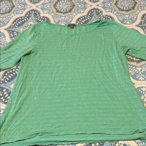 Lilla P Aqua Short Sleeve Tee Medium Pima cotton and Modal